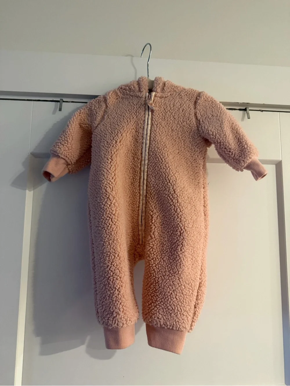 Carter's Pink Sherpa Zip-Up One-Piece Footie